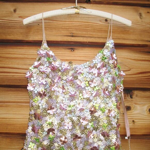 MAC DUGGAL 6153 Multicolor Sleeveless Floral Paillette Embellished Mesh Gown - Picture 9 of 15